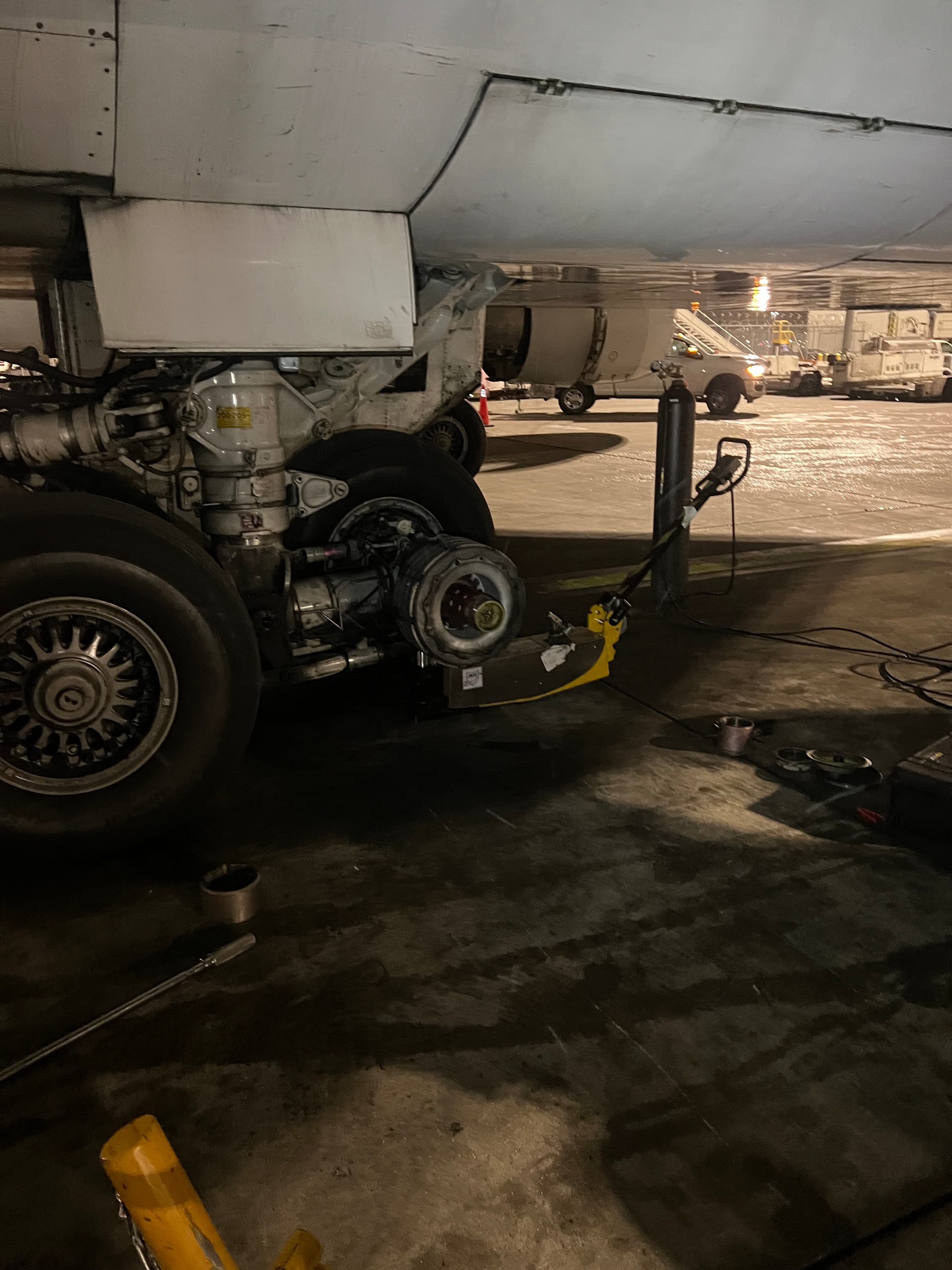 Commercial aircraft nose gear bay